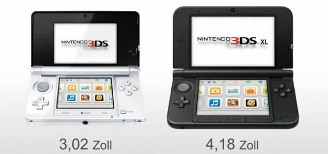 Der neuen Nintendo 3DS XL mit einem 90 Prozent größeren Display.
