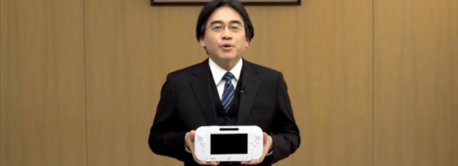 Satoru Iwata bei der Vorstellung der Wii U