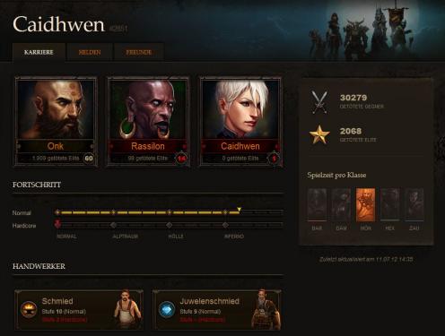 In Diablo 3 sind ab sofort die Heldenprofile verfügbar. (2)
