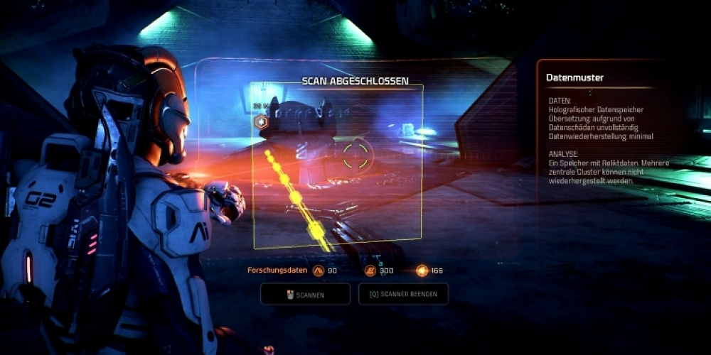 Scan-Vorgang in Mass Effect Andromeda