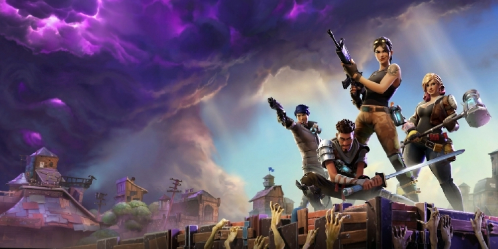 Fortnite Artwork mit Kämpfern des Battle Royale-Shooters