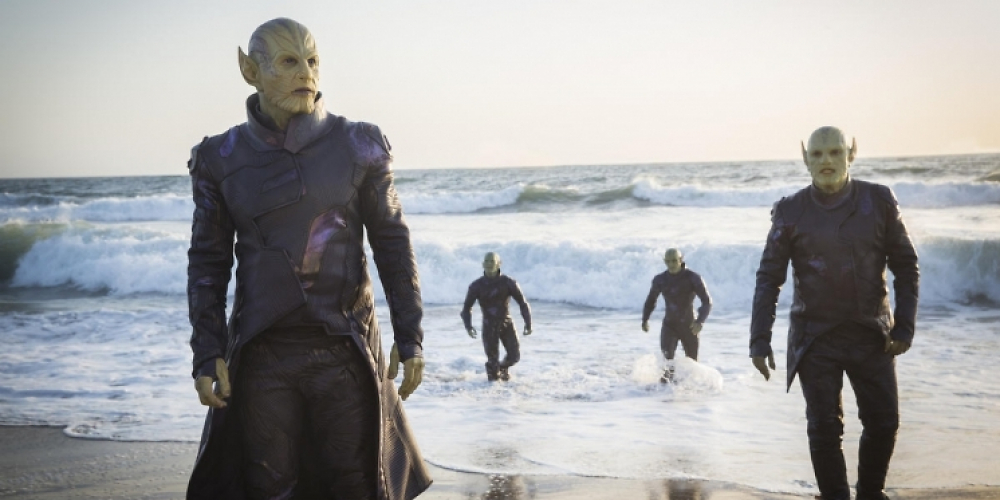 Captain Marvels Gegner im Film sind die Skrulls.