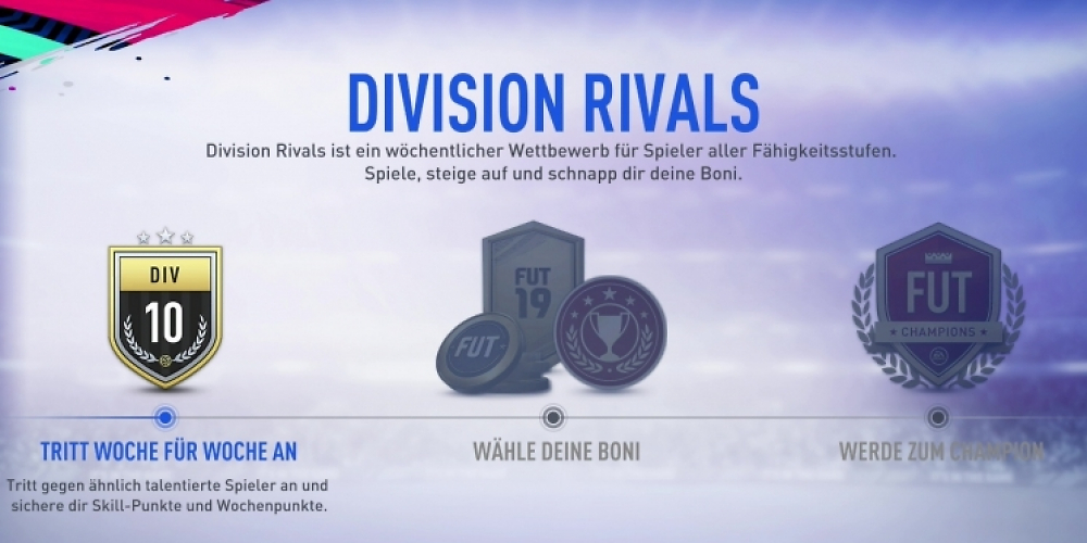 Division Rivals als neue Spielmodus in FIFA 19 Ultimate Team