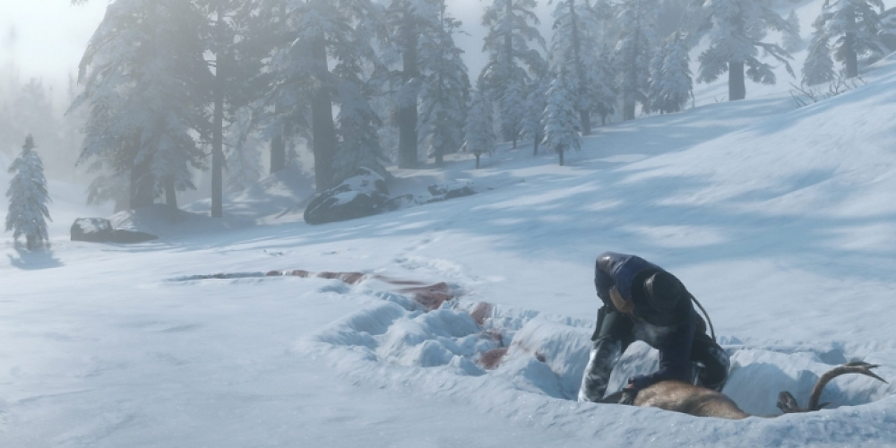 Arthur Morgan im Schnee in Red Dead Redemption 2.