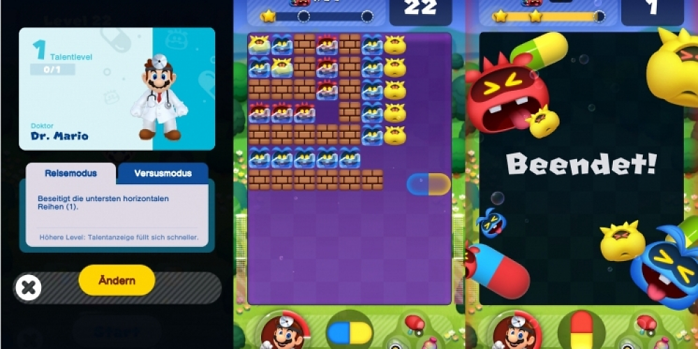 Dr. Mario World - Tipps zum Smartphone-Spiel - Doktoren, Ziele, Bonus-Münzen, Pillen platzieren.