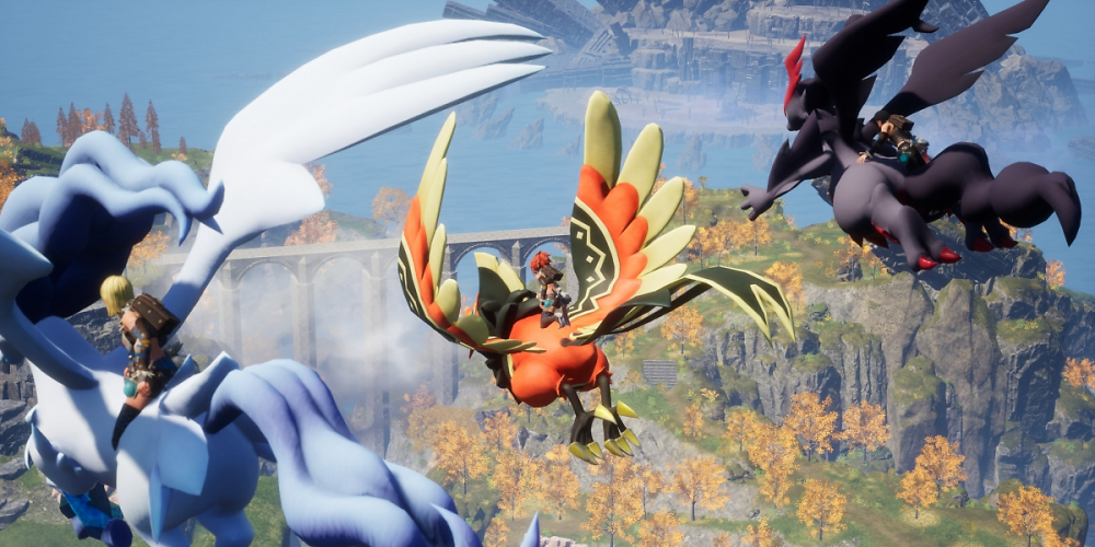 Drei Spieler fliegen auf ihren Pals