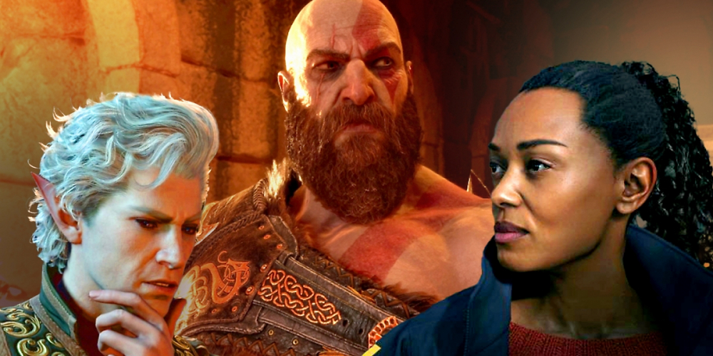Charaktere aus Baldur's Gate 3, God of War Ragnarök und Alan Wake 2