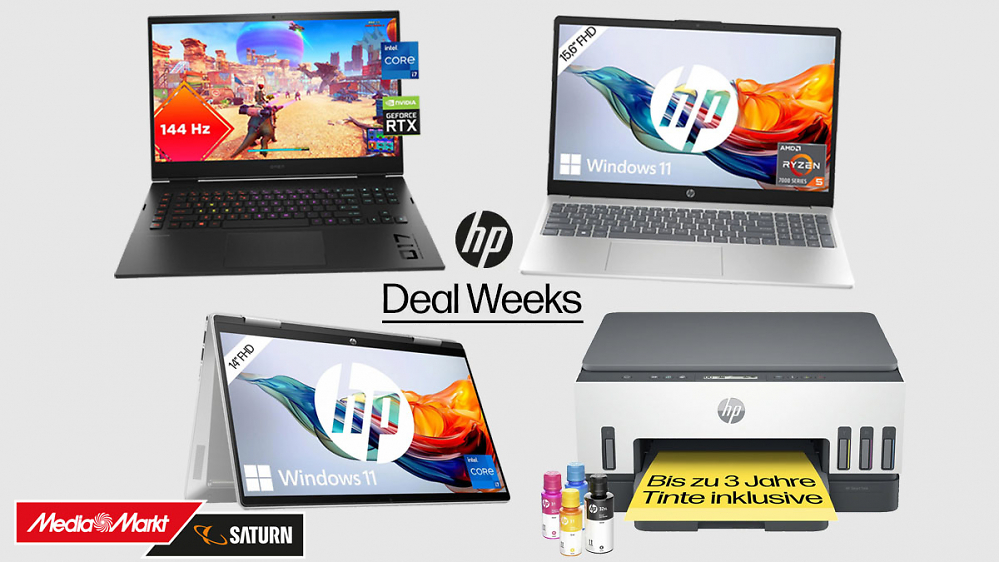 MediaMarkt rabattiert HP bis -66%: Gaming-Laptops, Office-Notebooks, Drucker & Co.