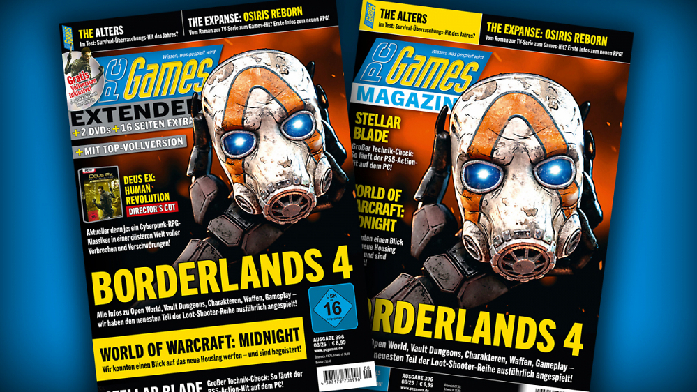 PC Games 08/25: Mit Coverstory zu Borderlands 4, Preview zu WoW: Midnight, Tests zu The Alters, Stellar Blade u. v. m.