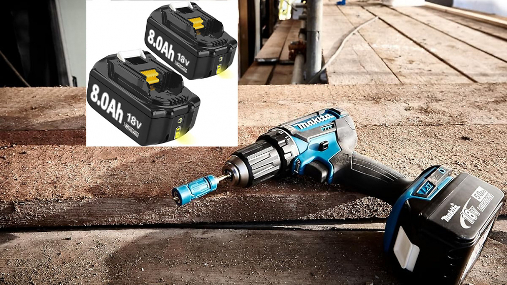 Tausendfach bestellt: 18V Akku 8,0 Ah für Makita Borschrauber, Winkelschleifer & Co. rutscht im Set unter 20€ bei Amazon