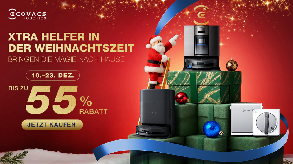 Für mehr Zeit zu Weihnachten: Die besten Ecovacs-Angebote im großen Geschenke-Guide
