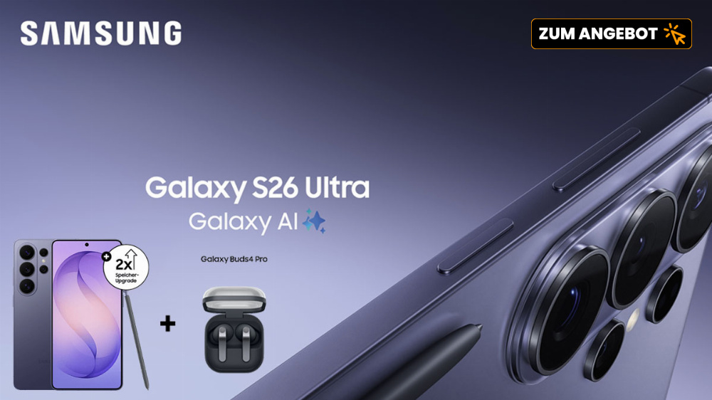 Vodafone-Sensation: Galaxy S26 Ultra für 1€ - gratis dazu Galaxy Buds4 Pro & Speicherupgrade von 256 auf 512 GB