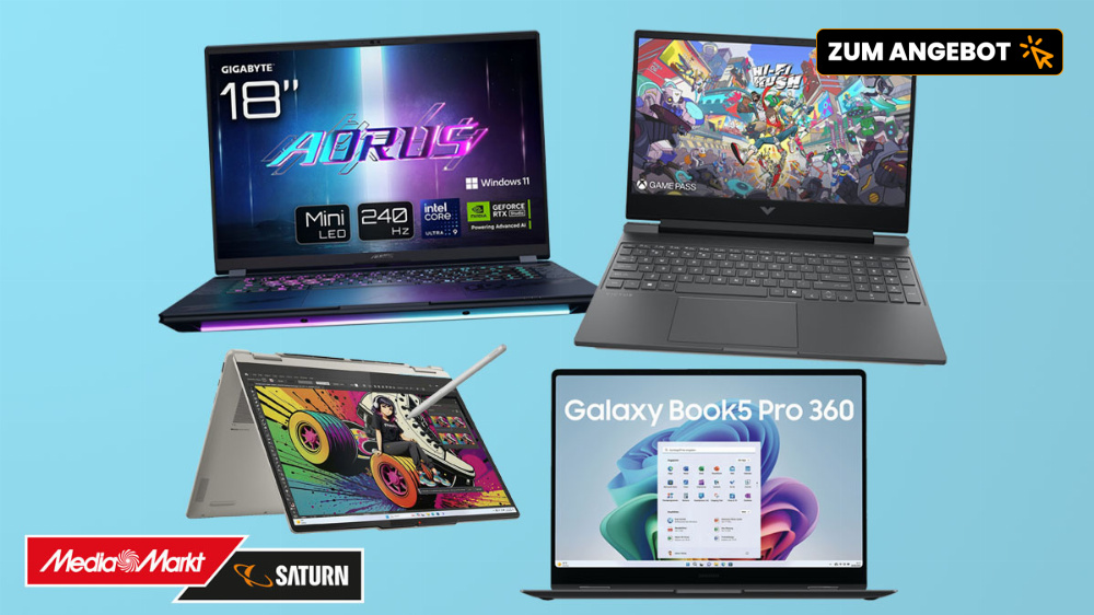 Nur bis Montag: Windows-11-Laptops mit RTX 5090, 5070 & Co. - Gaming & Office ab 499€