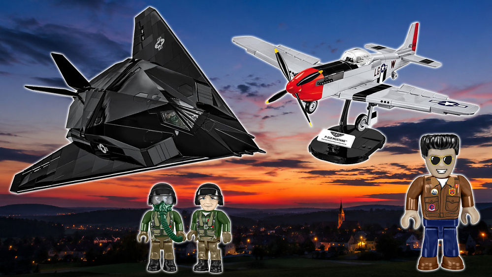 Cobi bei Amazon befristet im Angebot: F-117 Nighthawk und P-51D Mustang aus Klemmbausteinen