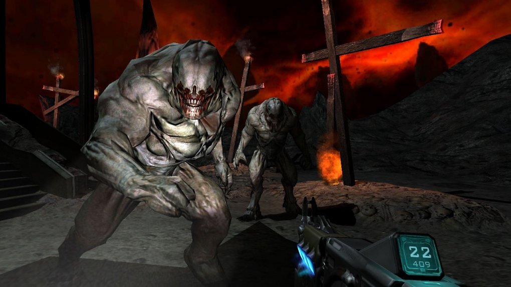 Stockfinster, spannend und grafisch beeindruckend: Doom 3 spaltet die Gemüter der Fans.