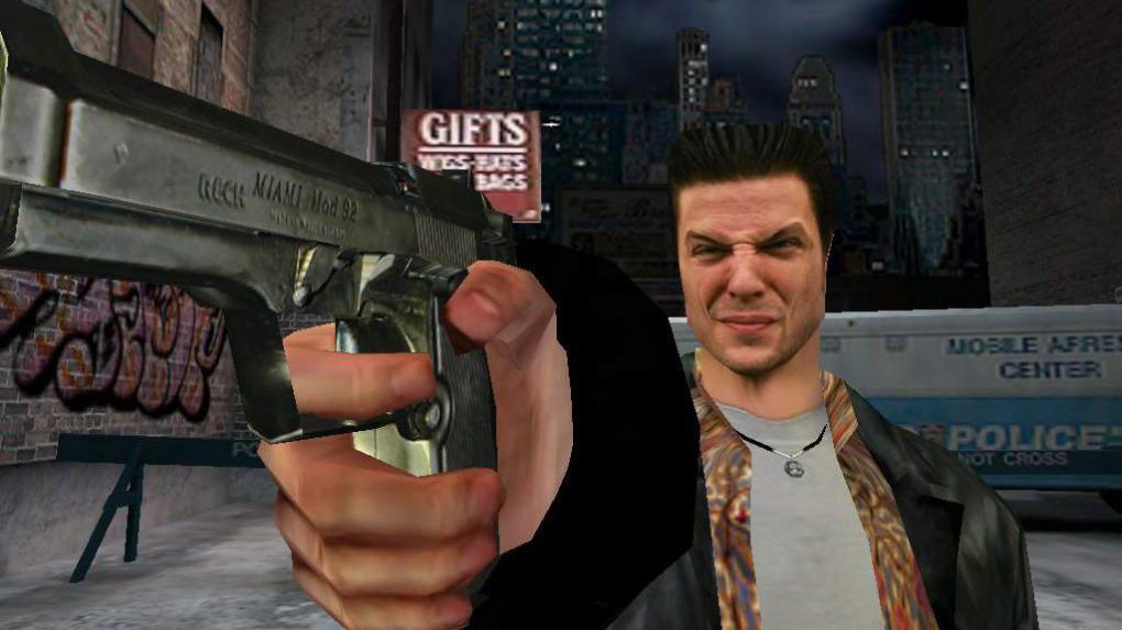 Simpel, aber genial: Auf Knopfdruck können wir in Remedys Third-Person-Shooter Max Payne die Zeit um Anti-Held Max Payne herum verlangsamen. Hat da jemand Matrix gesagt?