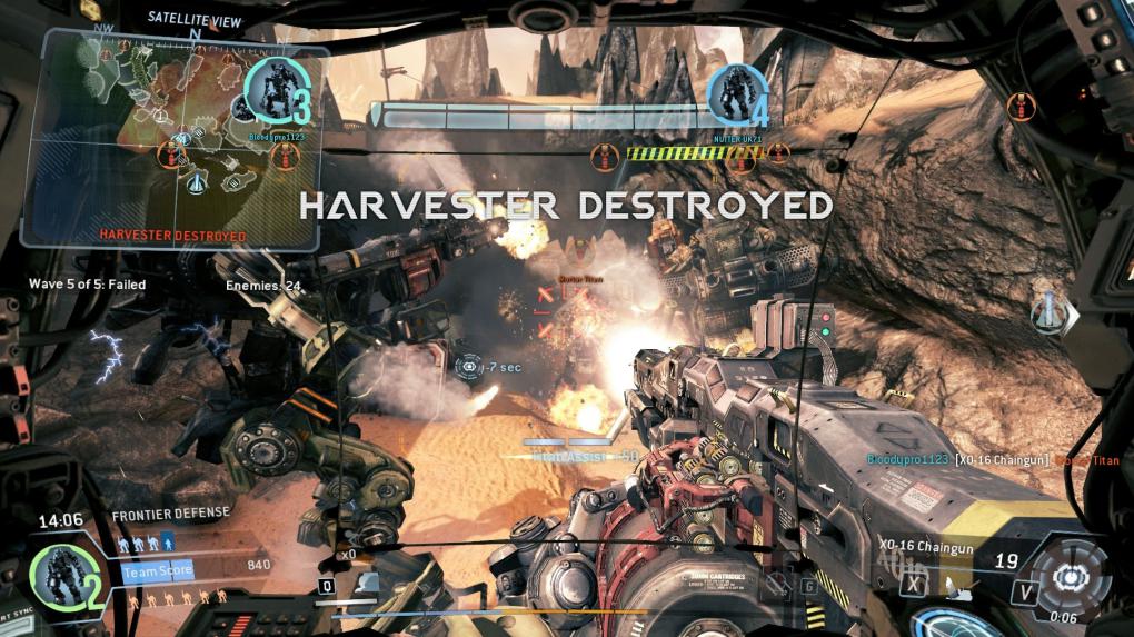 Wird der Harvester zerstört, gibt euch Titanfalls Koop-Modus eine zweite und dritte Chance, bevor es Game Over heißt.