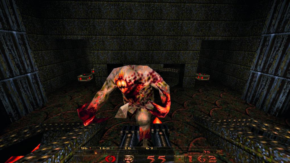 Quake war der erste Ego-Shooter, bei dem die komplette Spielwelt inklusive Gegnern und Gegenständen mit Polygonen dargestellt wurde. Davor bestanden Shooter noch zu weiten Teilen aus Sprites.
