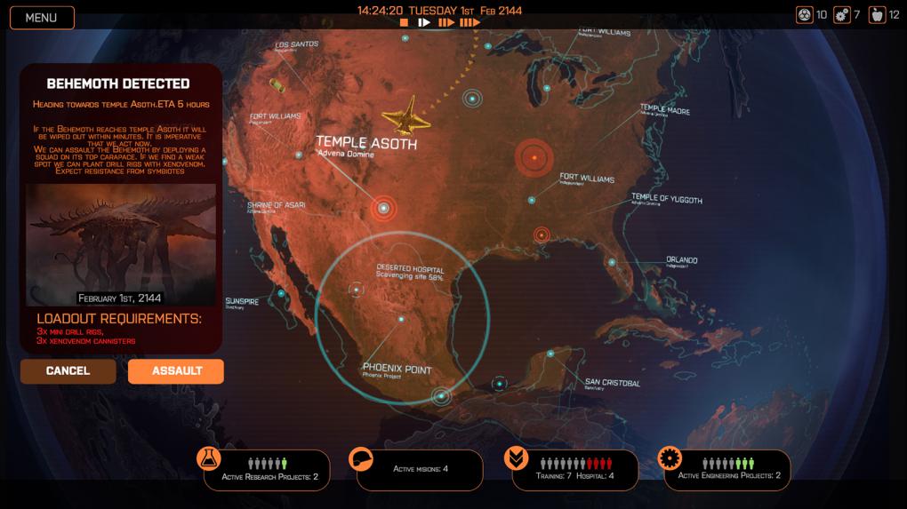 Die Geoscape erinnert an X-COM. Ufos abschießen dürft ihr wohl nicht, aber neben Basisbau und Missionsauswahl soll der Luftkampf eine noch nicht näher definierte Rolle spielen.