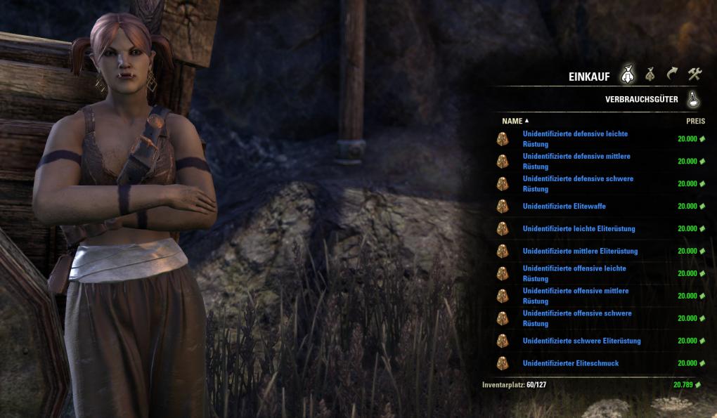 TESO: Morrowind - Bei den Schlachtfeld-Händlern kauft ihr euch für Allianzpunkte neue Waffen und Rüstungen.