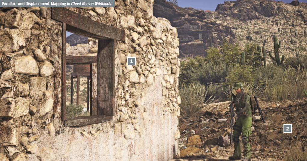 Parallax- und Displacement-Mapping in Ghost Recon Wildlands.