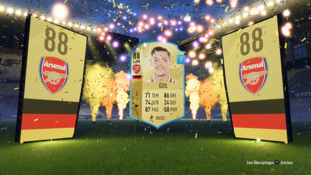 Die Aufgaben geben euch sogar Gold-Packs, in denen sich Weltstars, wie Mesut Özil verstecken können.