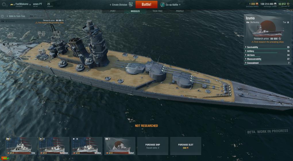 World of Warships versucht, im Fahrtwasser des Erfolgs von World of Tanks mitzuschwimmen. Im Vergleich zu den Panzerkämpfen sind die Seeschlachten aber deutlich langsamer.<br>
 