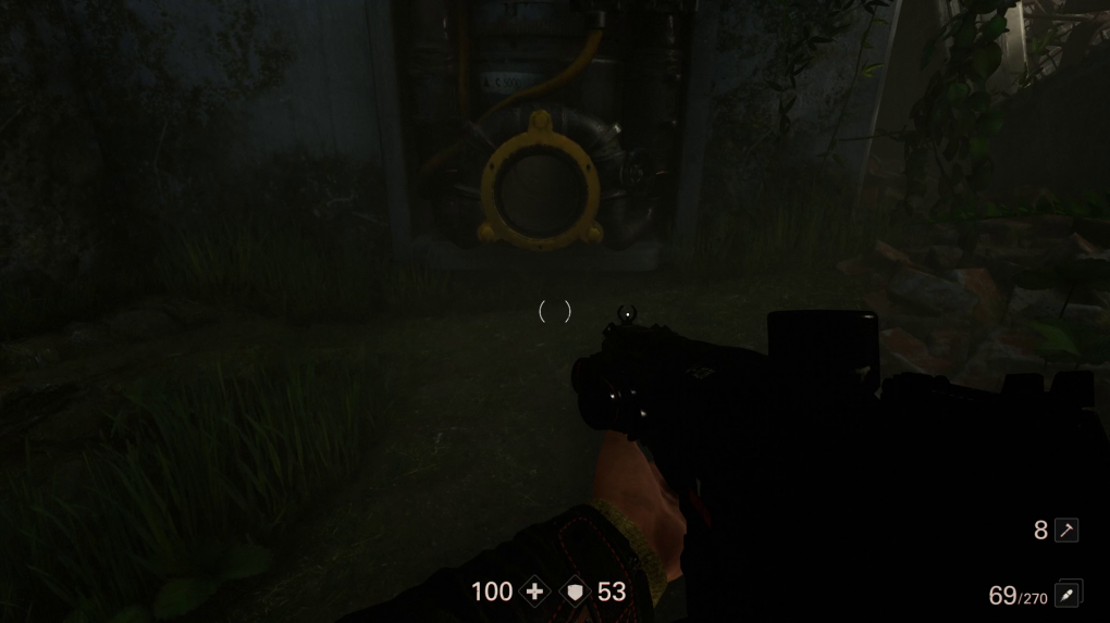 Wolfenstein 2: The New Colossus Mit der Kampfmod Pythongurte kann BJ selbst in solche kleinen Rohre hineinkriechen.