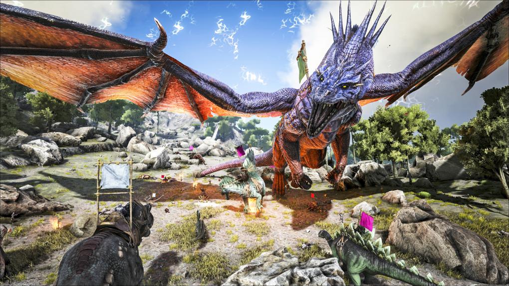 Bei Ark: Survival of the Fittest ist der Name Programm. Dass auch haushohe Bestien im Überlebenskampf mitmischen, erhöht den Nervenkitzel zusätzlich.
