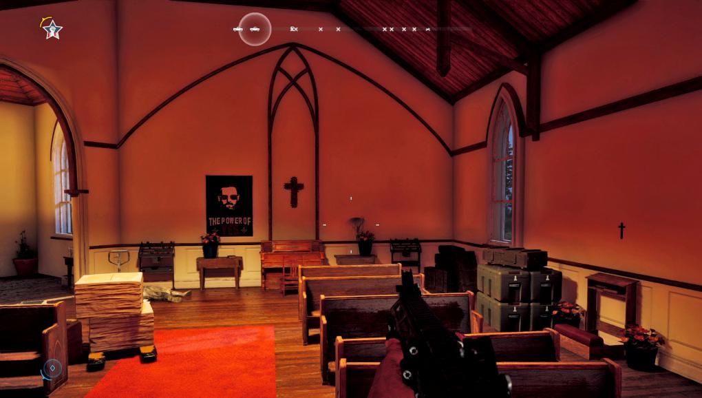Mit ihrem religiös-fanatischen Irrsinn haben „Vater“ Joseph Seed und seine Anhänger ganz Hope County unter ihre Kontrolle gebracht – was auch allerorten zu sehen ist.