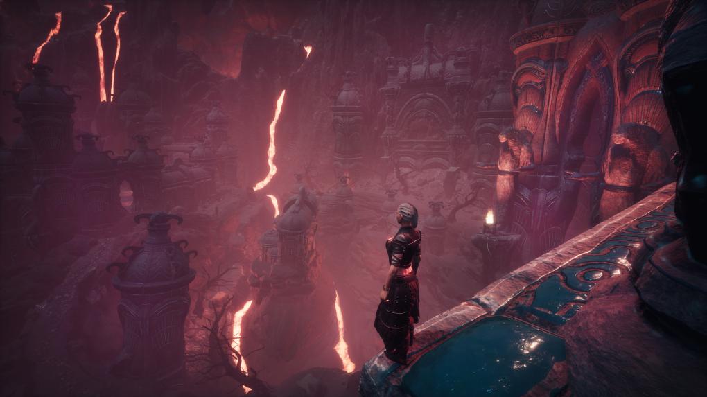 Der feurige Vulkan im Norden der Spielwelt stellt die neue Endgame-Zone dar. Hier locken hochstufige Gegner, ein Dungeon und neue Crafting-Erzeugnisse.&nbsp;