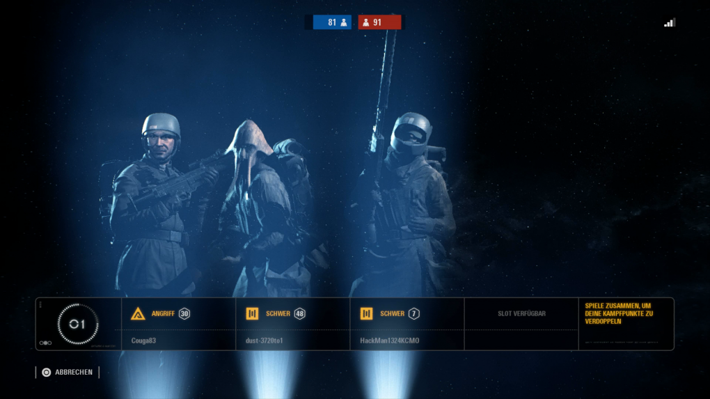 Das Matchmaking schmeißt Spieler unterschiedlichster Erfahrungsstufen und Ausrüstungsqualität zusammen.