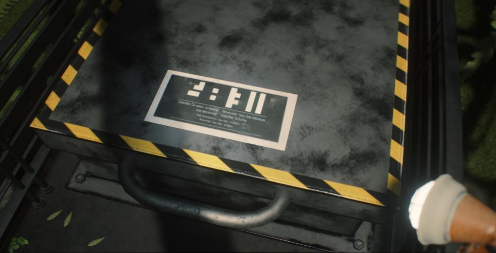 Code für die Luke im Gewächshaus des Umbrella Labors (2. Durchgang).