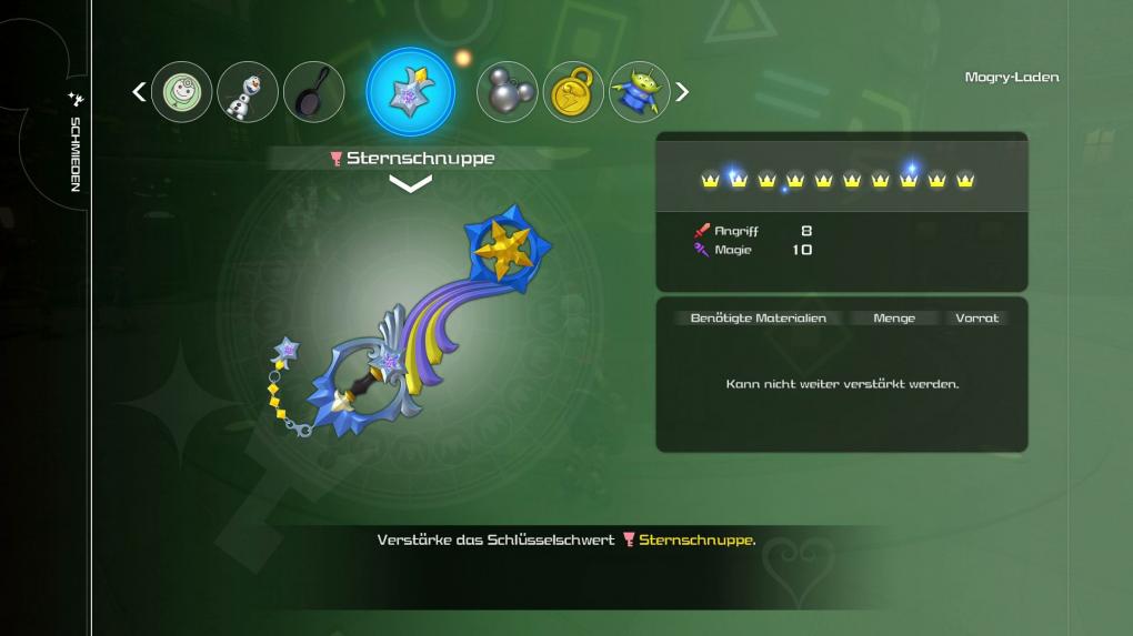 Kingdom Hearts 3 Schlüsselschwerter: Sternschnuppe
