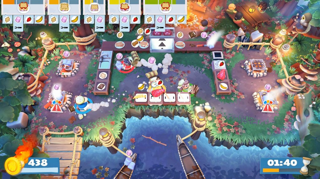 Im Wald gibt es keinen Herd, deshalb müsst ihr eure Marshmallows in Campfire Cook Off über dem Feuer rösten. Dazu müsst ihr erst mal Holz hacken!