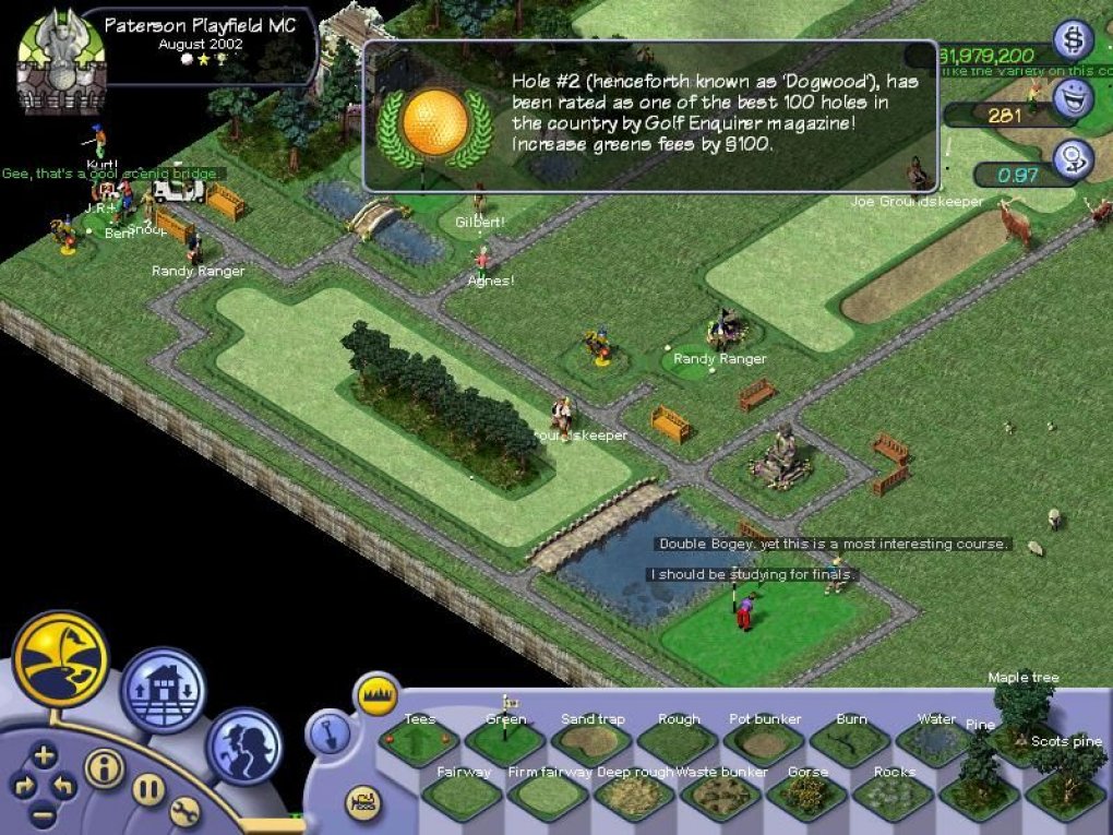 In Sid Meier's SimGolf (2002) stampft ihr einen Golfkurs aus dem Boden, verwaltet die Anlage und fordert andere Golfer zum Duell heraus. Sid Meier und Die-Sims-Erfinder Will Wright schlossen sich für das Projekt kurz, was auch erklärt, warum das Interface sehr an die Lebenssimulation erinnert.