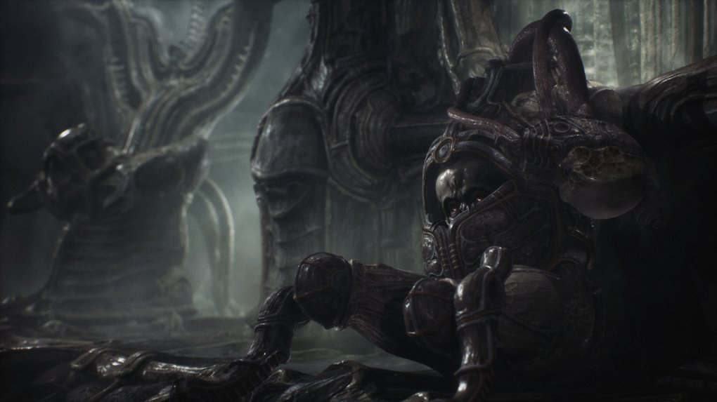 Der Einfluss von HR Giger auf die Optik von Scorn ist nicht zu übersehen. Überschneidungen mit dem Alien-Universum gibt es aber keine.&nbsp;