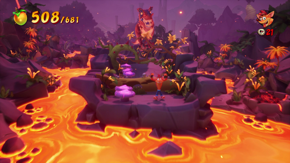 Klassische Weglauf-Abschnitte dürfen in einem Crash-Spiel natürlich nicht fehlen.