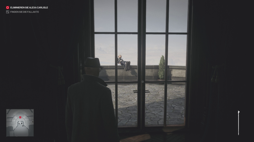 Agent 47 kann in Thornbridge Manor je nach Ermittlungserfolg unterschiedliche Reaktionen einleiten. In diesem Fall löst sich das Problem von selbst.