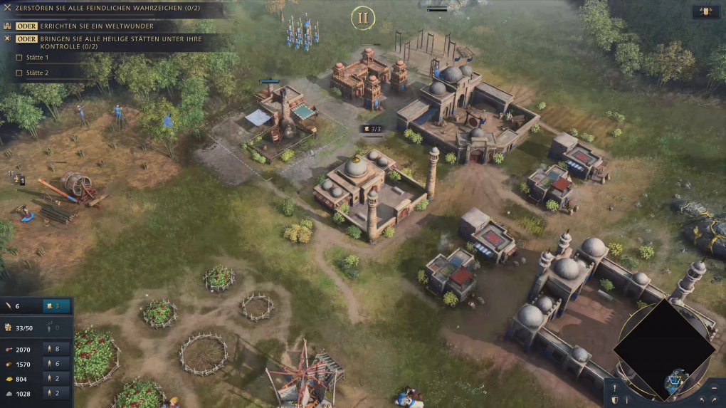 Das Sammeln von Ressourcen und der Basenaufbau entsprechen sehr stark dem Vorbild von Age of Empires 2.