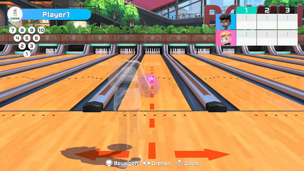 Die Bowlinghalle aus Switch Sports