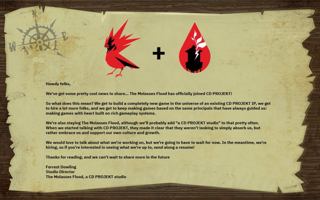 CD Projekt Red kaufte unlängst das kleine Indie-Studio The Molasses Flood. Der Clou: Durch den Kauf sackte CDPR mehrere hochkarätige Entwickler ein, die unter anderem an Halo 2,&nbsp; Bioshock und Rock Band mitgearbeitet hatten.