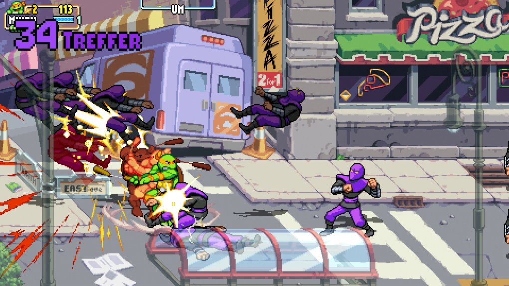 Allein in unserer Demo verbargen sich schon etliche gelungene Anspielungen auf Turtles in Time.
