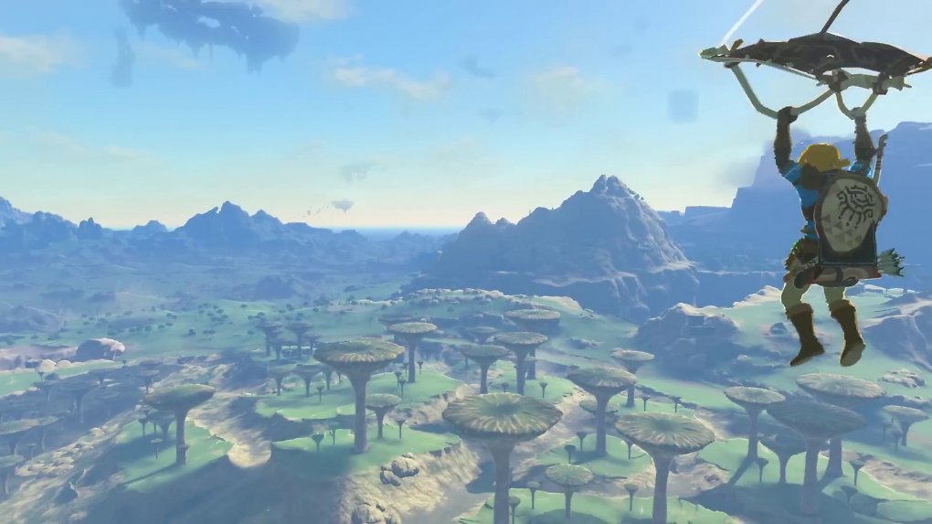 Link gleitet durch die Lüfte in Zelda Tears of the Kingdom