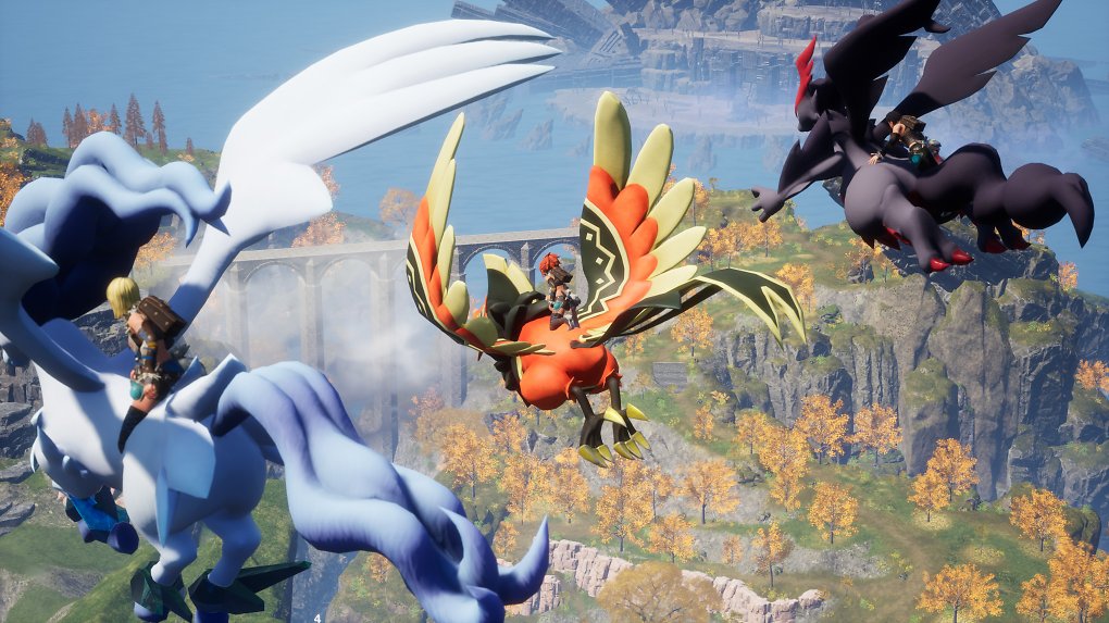 Drei Spieler fliegen auf ihren Pals