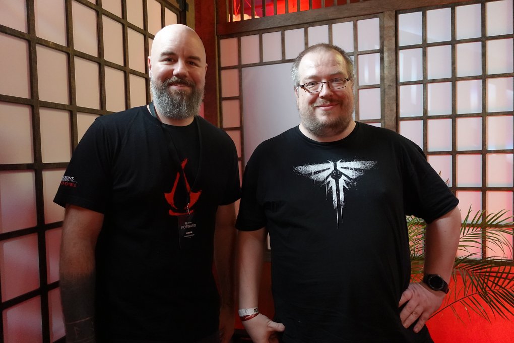 Charles Benoit und PC-Games-Redakteur Matthias Dammes