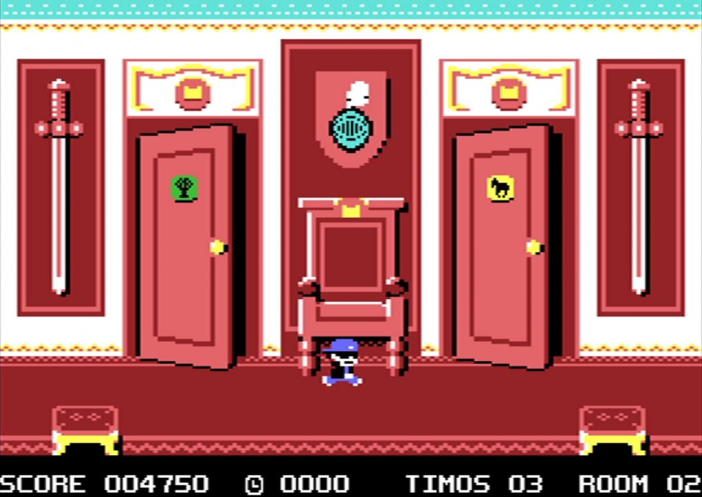 Zwischen jedem der acht Levels gibt es diese Zwischensequenz, bei der der C64-Soundchip ein Dudelsack-Stück raushaut, das erstaunlich realistisch klingt.