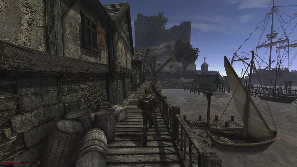Die Mod L'Hiver mit umgestaltetem Hafenviertel von Khorinis in Gothic 2: Die Nacht des Raben