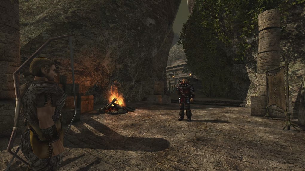 Der Eingang zum Sumpflager in Gothic 2: Die Nacht des Raben