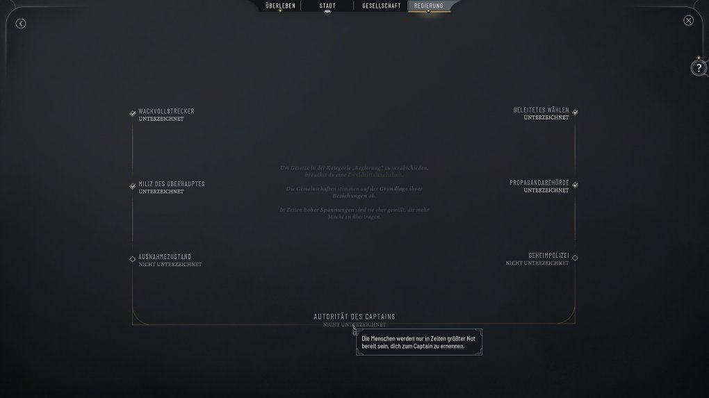 Der Regierungsreiter in Frostpunk 2